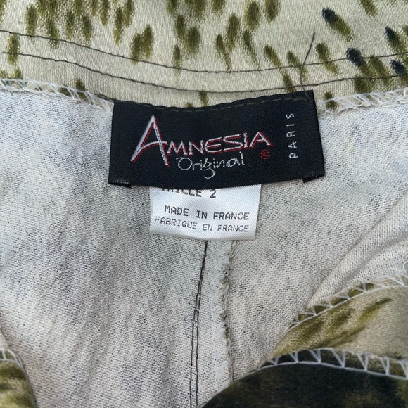Vintage super cool sexy green black Amnesia Paris made France 2 in America  6 - Picture 2 of 6